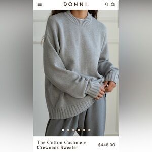 donni cotton cashmere crewneck sweater